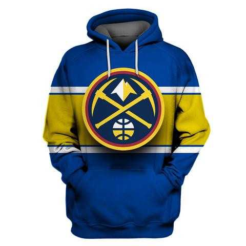Nuggets Blue All Stitched Hooded Sweatshirt,We sell and wholesale Nuggets Blue All Stitched Hooded Sweatshirt on line form chian!